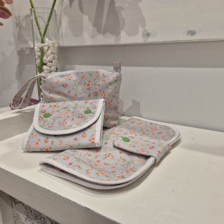 Kit de Aseo 3 Piezas Artesanal en Algodón OEKO-TEX Flores silvestres