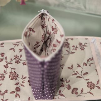 Neceser Compacto Modelo Luna Artesanal – Algodón 100% con Bolsillos Transparentes ​