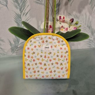 Neceser Compacto Modelo Luna Artesanal – Algodón 100% con Bolsillos Transparentes ​