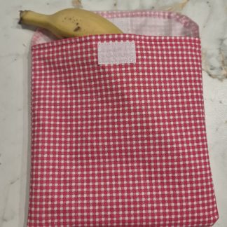 Bolsita Reutilizable para Sándwich Ecológica Roja Hecha a Mano | Alternativa Zero Waste
