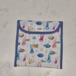 Bolsita Reutilizable para Sandwich Ecológica marina Hecha a Mano | Alternativa Zero Waste